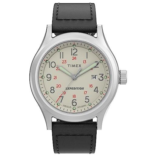 Timex orologio analogico al quarzo uomo con cinturino in pelle tw2w46800jr