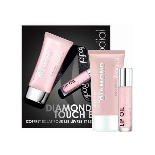 Rodial diamond touch edit | crema mani pink diamond (50 ml) + lip oil al collagene rimpolpante (4g) | kit di bellezza per mani e labbra che esalta la luminosità | set regalo belezza