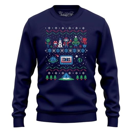 The Shirt Shack maglione natalizio guardian galaxy - scatena il tuo nerd interiore con questo brutto maglione!Perfetto per feste intergalattiche. Unisciti ai guardiani questo natale, marina militare, 