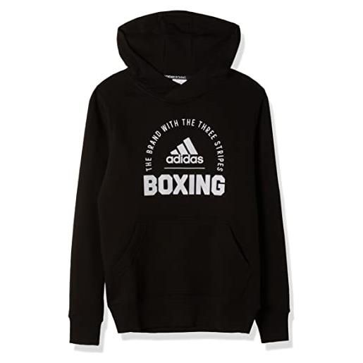 Adidas community 21 hoody boxing maglia lunga, blackwhite, xl unisex-adulto