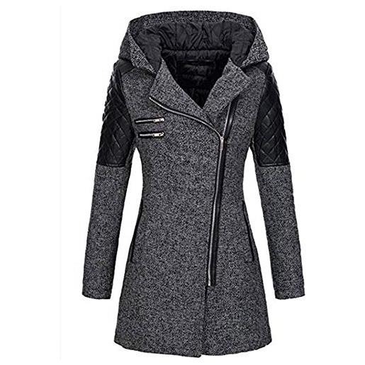 luoluoluo 👯 cappotti da donna - felpe donna con cappuccio - donna giacca cappotto con cappuccio giacche abbottonato parka primavera outwear cappotto donna (grigio, s)