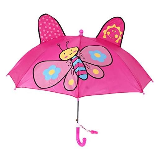 plplaaobo ombrello carino per bambini, ombrello con animali carini le ragazze usano divertenti orecchie pop up per la decorazione all'aperto e dell'attività (arancione)
