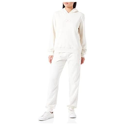 Emporio Armani sweater+pants fuzzy fleece, felpa + pantaloni donna, grigio (pale cream), l
