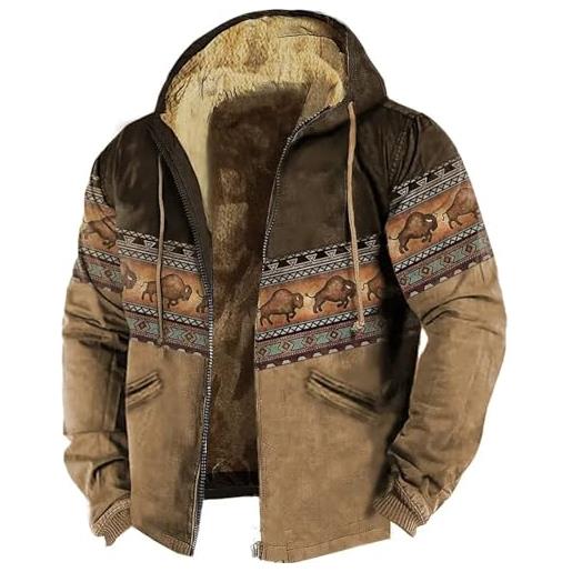 Abbigliamento uomo felpa, giacca uomo invernale con cappuccio