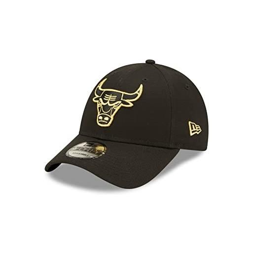 New Era chicago bulls metallic logo black 9forty adjustable cap - one-size