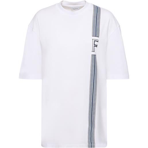 FERRAGAMO t-shirt in jersey di cotone con logo