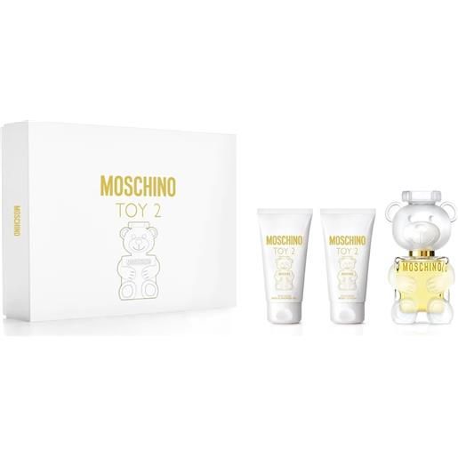 BOX REGALO moschino cofanetto toy 2 eau de parfum 50ml con shower gel 50 ml e body lotion 50 ml