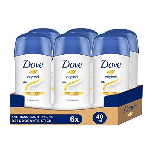 Dove - deodorante roll-on original, 6 pz. (6 x 40 ml)
