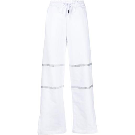 Gcds pantaloni sportivi con decorazione - bianco
