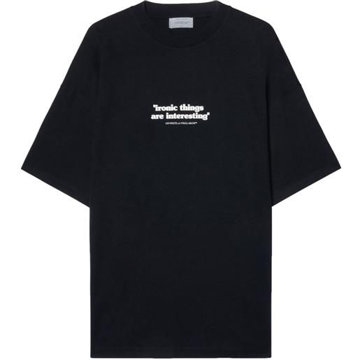 Off-White t-shirt ironic con stampa - nero