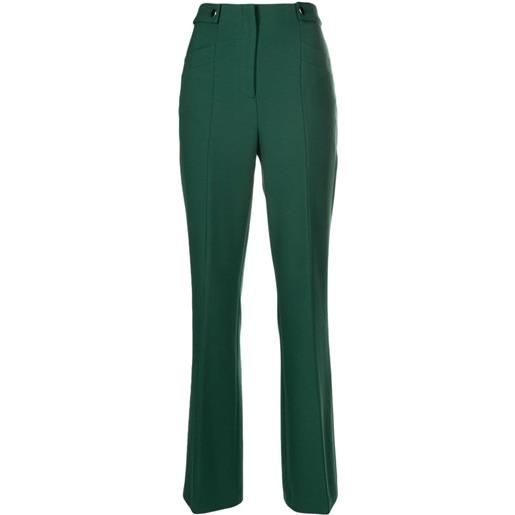 BOSS pantaloni tupera svasati a vita alta - verde