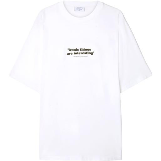 Off-White t-shirt ironic con stampa - bianco