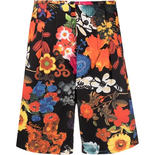 Moschino shorts a fiori - nero