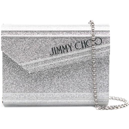 Jimmy Choo clutch con decorazione candy - grigio