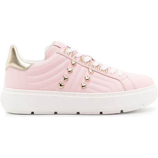 Love Moschino sneakers con decorazione - rosa