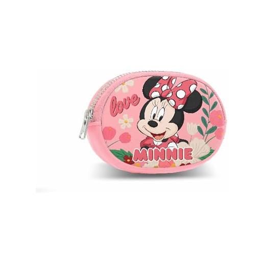 Disney minni mouse garden-portamonete pill, rosa, 12 x 8,5 cm