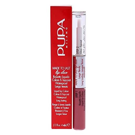 Pupa made to last lip duo 009 sweet pink - rossetto liquido/fluid lipstick, rosa dolce, 4 millilitro