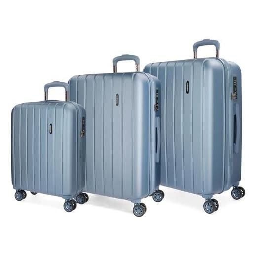 MOVOM set di valigie in legno, taglia unica, grigio, misura standard, set valigia