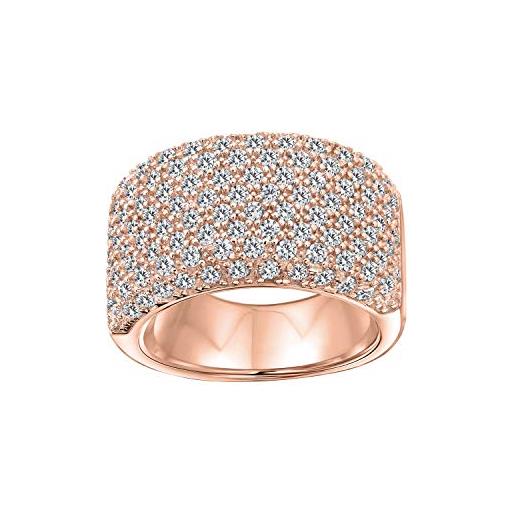 Bling Jewelry micro pave personalizzato aaa cubic zirconia cocktail anniversary wide cz pave anniversary statement 1/2 eternity wedding band ring for women rose gold plated. 925 sterling silver personalizzabile