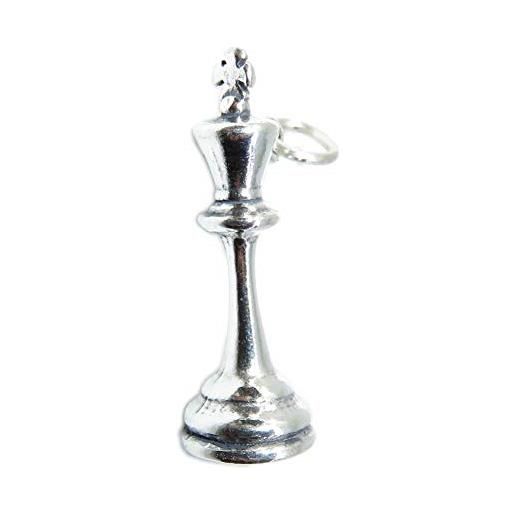 Maldon Jewellery ciondolo in argento sterling king chess piece. 925 x 1 kings pieces charms