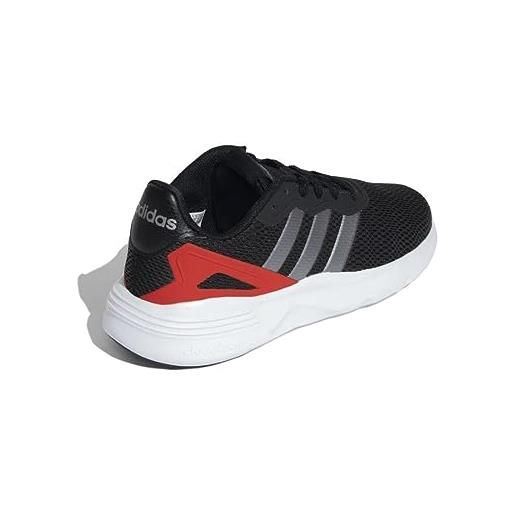 adidas nebzed cloudfoam, sneakers uomo, core black/iron met. /vivid red, 41 1/3 eu
