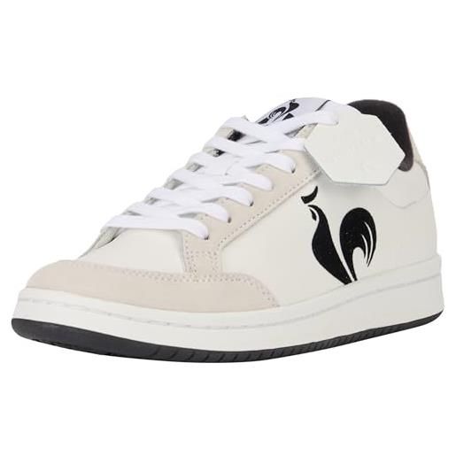 Le Coq Sportif lcs court rooster optical white/black, scarpe da ginnastica unisex-adulto, bianco ottico nero, 45 eu