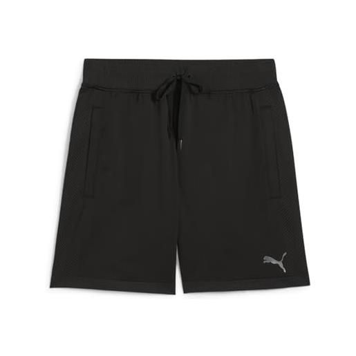 PUMA train formknit seamless 7 short - pantaloncini lavorati a maglia unisex, PUMA black-white cat, 523819