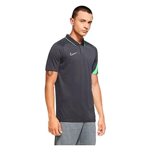 Nike academy pro polo, uomo, antracite/verde strike/bianco, s