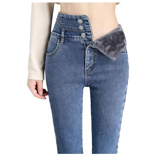 tinetill jeans termici jeans invernali da donna leggings in denim foderati in pile jeans termici foderati jeans skinny jeans a vita alta jeans invernali caldi