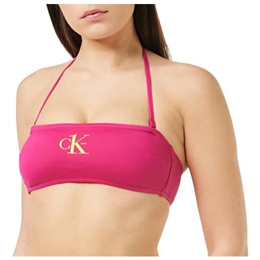 Calvin Klein fascia rp parte superiore del bikini, royal pink, m donna
