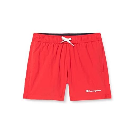 Champion beachshorts - costume a pantaloncino da bambino, rosso, 15-16 anni
