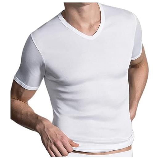 PEROFIL set di 3 magliette t-shirt 100% filoscozia collo a v (5 (l))
