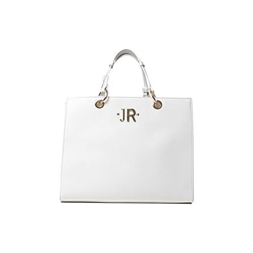 John Richmond shopping bag con logo jr sul davanti - bianco rwp23302bo