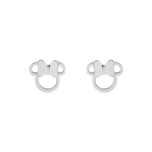 Disney orecchini Disney minnie, acciaio inossidabile con fiocco per bambini e bambine, gioielli Disney