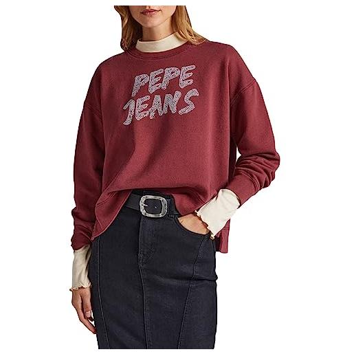 Pepe Jeans bailey, maglia di tuta donna, rosso (burgundy), l