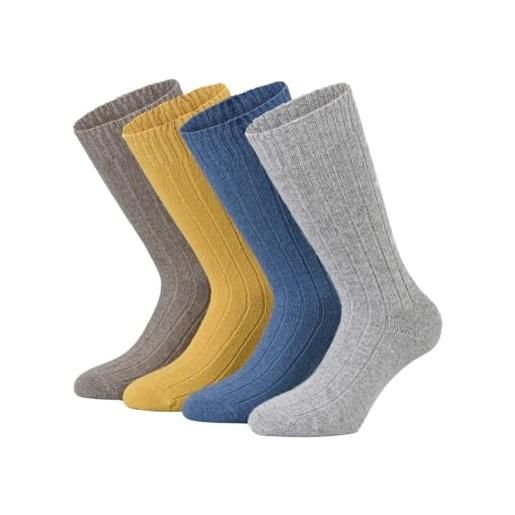 purrfull calzini invernali da uomo cashmere, multicolore, 43-46