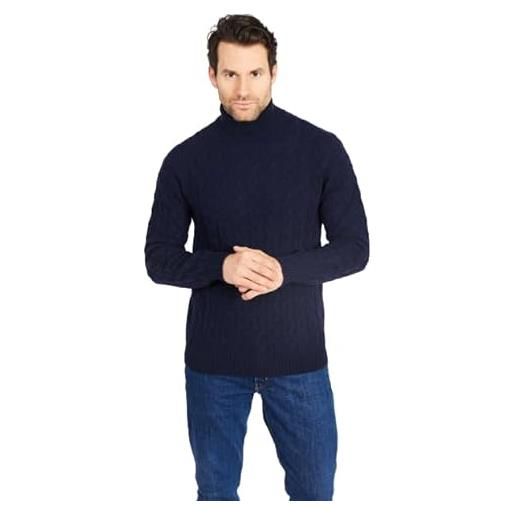 Jack Stuart maglione uomo inverno lana collo alto, blu, l