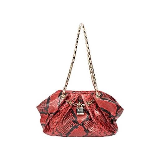 IDONY, borsa da sera donna, colore: rosso