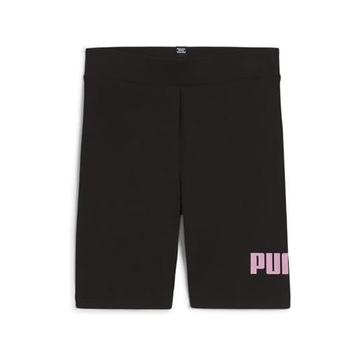 PUMA ess logo short tights g - calzamaglia ragazze, PUMA black-mauved out, 847457