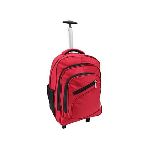 Generico r. Leone/ormi trolley zaino bagaglio a mano aereo con 2 ruote viaggi low cost 8912 (50x34x19cm, rosso)