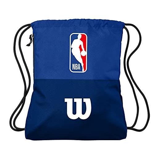 Wilson sacca da basket nba drv basketball bag, nylon, blu