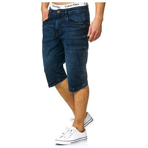 Indicode uomini jaspar jeans shorts | pantaloncini jeans used look con 5 tasche lt grey s