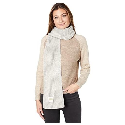 UGG w chunky rib knit scarf sciarpa in maglia a coste spesse w, light grey, o/s donna