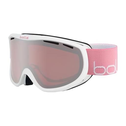 bollé, sierra white & pink shiny, vermillon gun cat 2, occhiali da sci, medium, women's