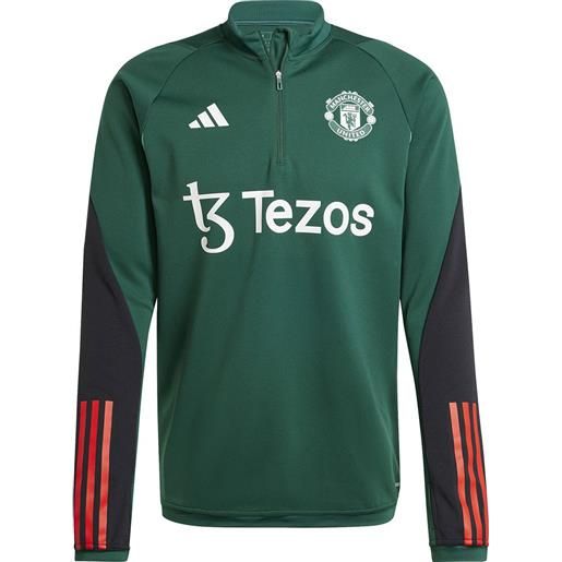 Adidas manchester united 23/24 half zip sweatshirt training verde l