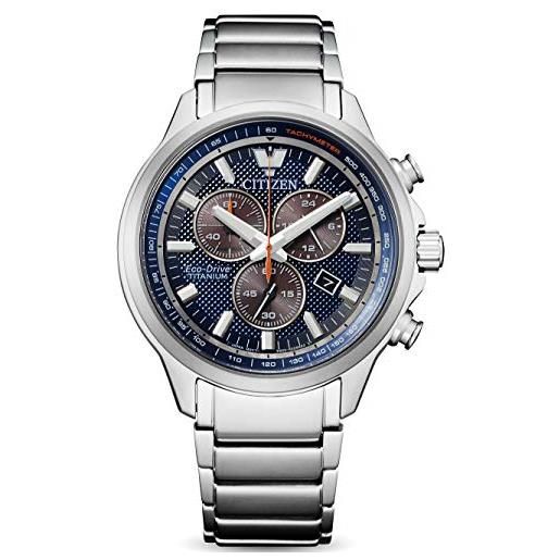 Citizen orologio cronografo eco-drive uomo con cinturino in titanio at2470-85l