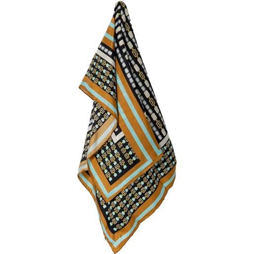 Marella luca foulard 90x90 in seta a fantasia nero