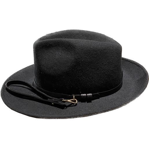 Catarzi nibbio cappello fedora in feltro lana, nero tg 60