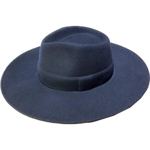 Catarzi volpe cappello fedora in feltro lana, blu navy tg 57