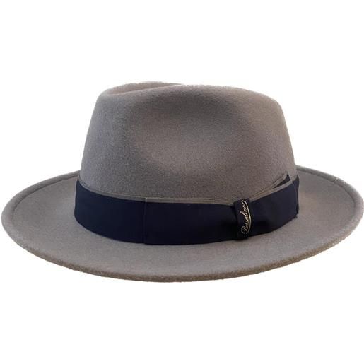Borsalino ricky cappello feltro lana, grigio chiaro tg 59